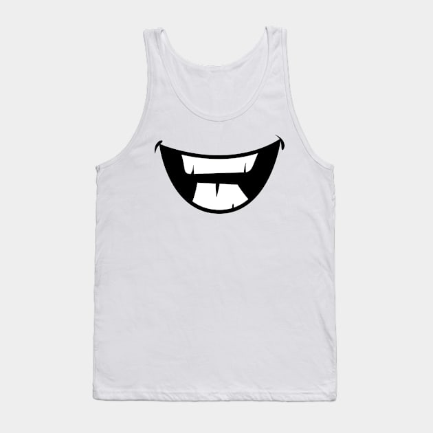 Funny Smile Mouth Tank Top by Shirtbubble